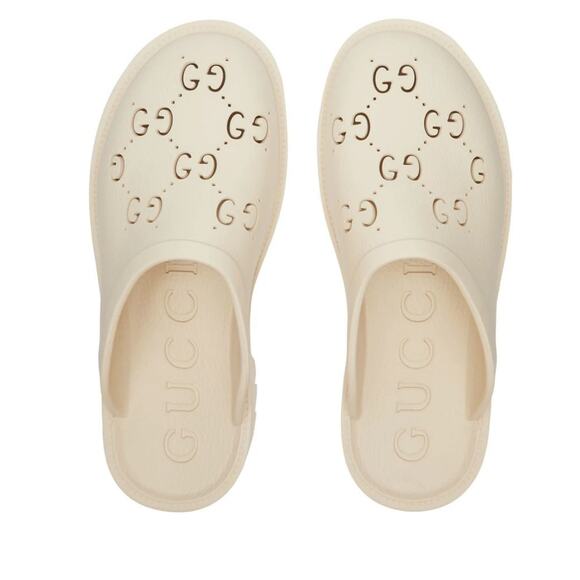 Gucci Authentic GG Perforated Crocs Slippers New in Box - Picture 1 of 9